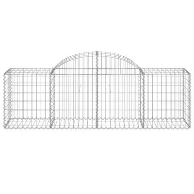 vidaXL Coșuri gabion arcuite 8 buc, 200x50x60/80 cm, fier galvanizat