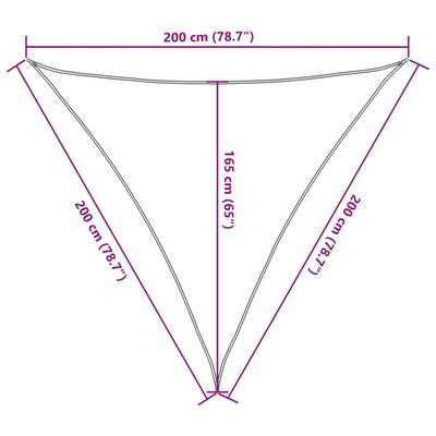 vidaXL Parasolar, alb, 2x2x2 m, 100% poliester Oxford