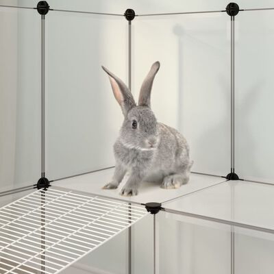 vidaXL Cușcă pentru animale mici transparent 142x74x93 cm PP și oțel