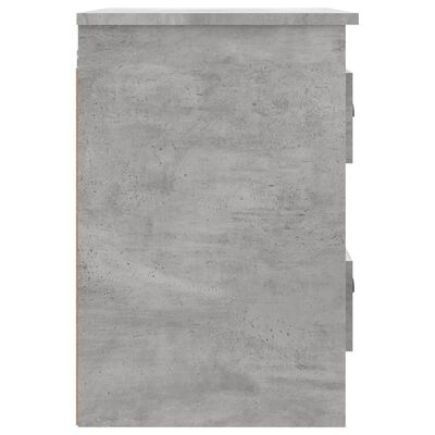 vidaXL Noptiere suspendate pe perete, 2 buc., gri beton, 41,5x36x53 cm