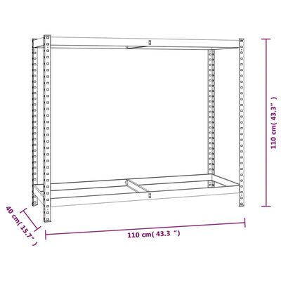 vidaXL Rafturi anvelope 2 niveluri 4 buc. argintiu 110x40x110 cm oțel