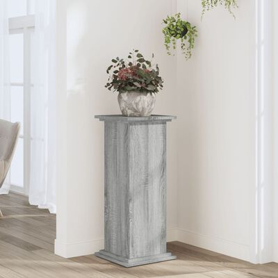 vidaXL Suport de plante, sonoma gri, 33x33x80 cm, lemn prelucrat