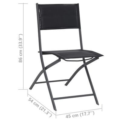 vidaXL Set mobilier de exterior, 9 piese, oțel