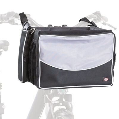 TRIXIE Coș bicicletă frontal animale de companie gri/negru 41x26x26 cm