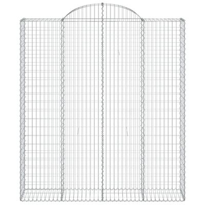 vidaXL Coșuri gabion arcuite, 11 buc 200x50x220/240cm, fier galvanizat