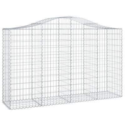 vidaXL Coșuri gabion arcuite 12 buc, 200x50x120/140cm, fier galvanizat