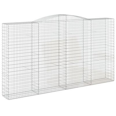 vidaXL Coșuri gabion arcuite, 15 buc 400x50x220/240cm, fier galvanizat