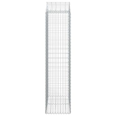 vidaXL Coș gabion arcuit, 100x50x200/220 cm, fier galvanizat