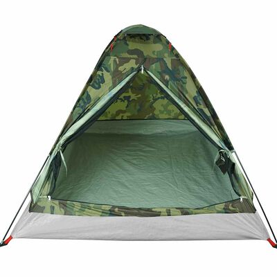 vidaXL Cort de camping cupolă pentru 2 persoane, camuflaj, impermeabil