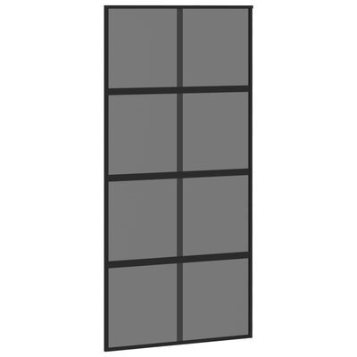 vidaXL Ușă glisantă, negru, 102,5x205 cm, sticlă securizată/aluminiu