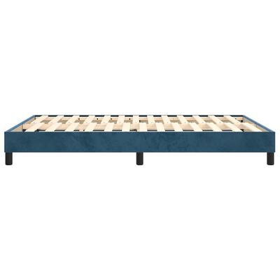 vidaXL Cadru de pat box spring, albastru închis, 140x190 cm, catifea