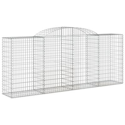 vidaXL Coșuri gabion arcuite 5 buc. 300x50x120/140 cm, fier galvanizat