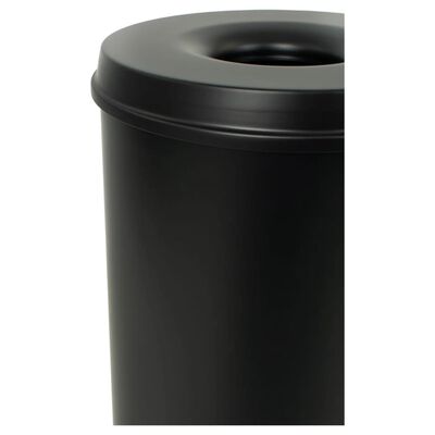 V-Part Coș de gunoi pentru hârtii cu auto-stingere, 50 L, negru