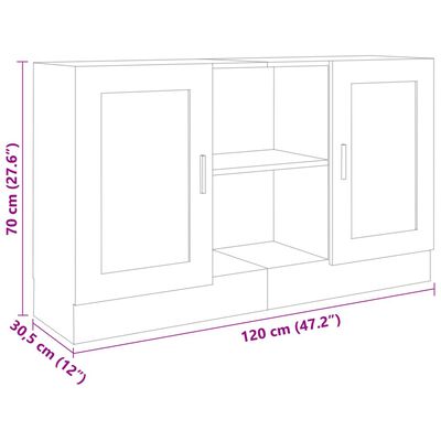 vidaXL Dulap, stejar sonoma, 120x30,5x70 cm, lemn prelucrat