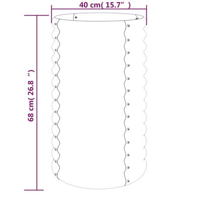 vidaXL Jardinieră antracit 40x40x68 cm oțel vopsit electrostatic