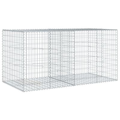 vidaXL Coș gabion cu capac, 200x100x100 cm, fier galvanizat