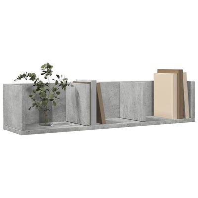 vidaXL Dulap de perete, gri beton, 75x18x16,5 cm, lemn compozit