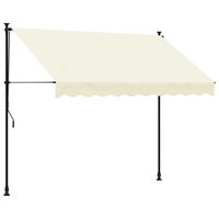 vidaXL Copertină retractabilă, crem, 250x150 cm, țesătură și oțel