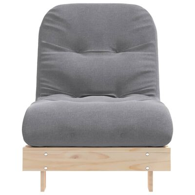 vidaXL Canapea futon cu saltea, 70x206x11 cm, lemn masiv de pin