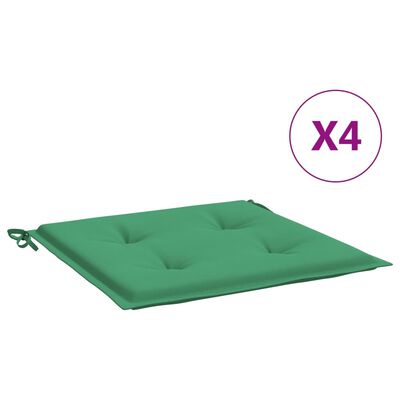 vidaXL Perne scaune de grădină 4 buc. verde 50x50x3 cm țesătură Oxford