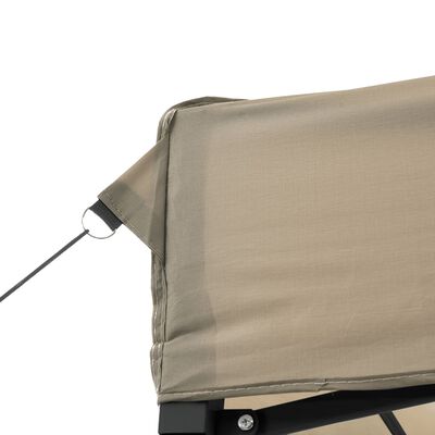 vidaXL Cort de petrecere pliabil Pop-Up, taupe, 200x200x306 cm