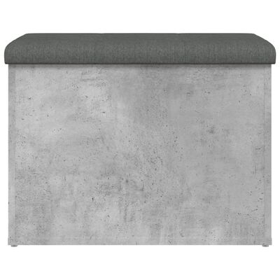 vidaXL Bancă de depozitare, gri beton, 62x42x45 cm, lemn prelucrat