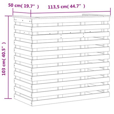 vidaXL Masă bar pentru exterior, 113,5x50x103 cm, lemn masiv douglas