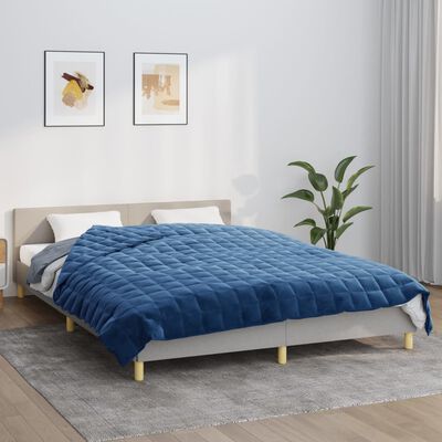 vidaXL Pătură grea, albastru, 220x230 cm, 11 kg, material textil