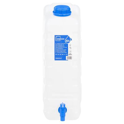 vidaXL Recipient de apă cu robinet, transparent, 20 L, plastic