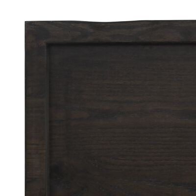 vidaXL Blat de baie, maro închis, 180x60x(2-6) cm, lemn masiv tratat