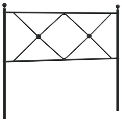 vidaXL Tăblie de pat metalică, negru, 100 cm