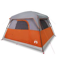 vidaXL Cabină cort de camping, 4 persoane, portocaliu, impermeabil