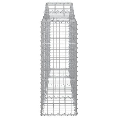 vidaXL Coșuri gabion arcuite 3 buc, 200x30x80/100cm, fier galvanizat