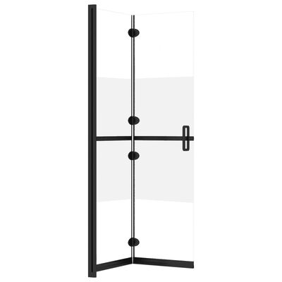 vidaXL Perete duș walk-in pliabil, 70x190 cm, sticlă ESG jumătate mată