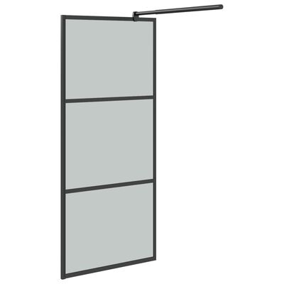 vidaXL Paravan duș walk-in negru 90x195 cm sticlă ESG culoare închisă