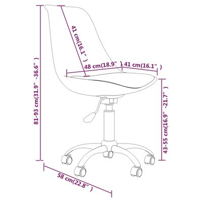 vidaXL Scaune de bucătărie pivotante, 2 buc., albastru, textil