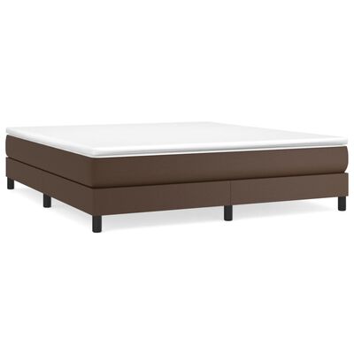 vidaXL Cadru de pat, maro, 160x200 cm, piele ecologică