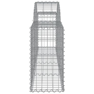 vidaXL Coșuri gabion arcuite 2 buc, 200x30x60/80 cm, fier galvanizat