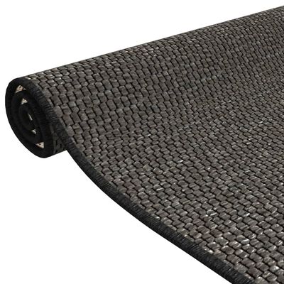 vidaXL Covor traversă aspect sisal, antracit, 80x150 cm