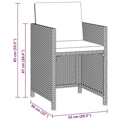 vidaXL Set mobilier de grădină cu perne, 5 piese, bej, poliratan