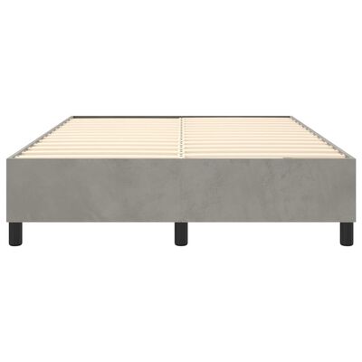 vidaXL Cadru de pat box spring, gri deschis, 140x200 cm, catifea