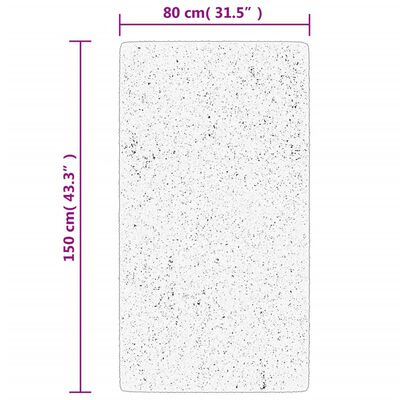 vidaXL Covor „OVIEDO”, fire scurte, gri, 80x150 cm