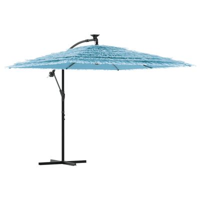 vidaXL Umbrelă soare de grădină stâlp din oțel, albastru 246x246x230cm