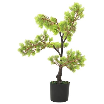 vidaXL Bonsai chiparos artificial cu ghiveci, verde, 60 cm