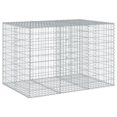 vidaXL Coș gabion cu capac, 150x100x100 cm, fier galvanizat