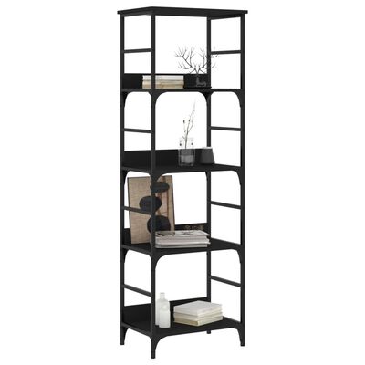 vidaXL Bibliotecă, negru, 50x33x153 cm, lemn prelucrat