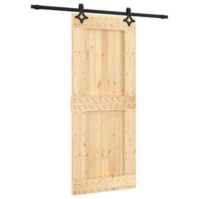 vidaXL Ușă glisantă cu set de feronerie 85x210 cm, lemn masiv de pin