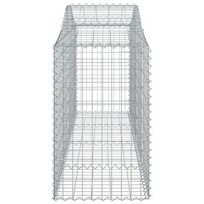 vidaXL Coșuri gabion arcuite 15 buc, 200x50x80/100 cm, fier galvanizat