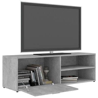 vidaXL Comodă TV, gri beton, 120x34x37 cm, lemn prelucrat