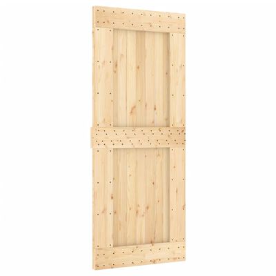 vidaXL Ușă glisantă cu set de feronerie 85x210 cm, lemn masiv de pin